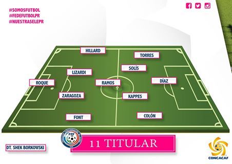 ‼️ ATENCIÓN.11 TITULAR PARA EL PARTIDO DE HOY DE #NUESTRASELE PR VS ANTIGUA Y BARBUDA.  #SomosFutbol
