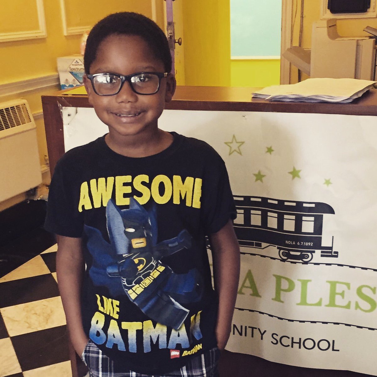 PlessySchool's tweet photo. Say hello to Jeremiah, our newest Plessy student! #plessypeople ##goodfriendofmine https://t.co/6JJXdQb5e2