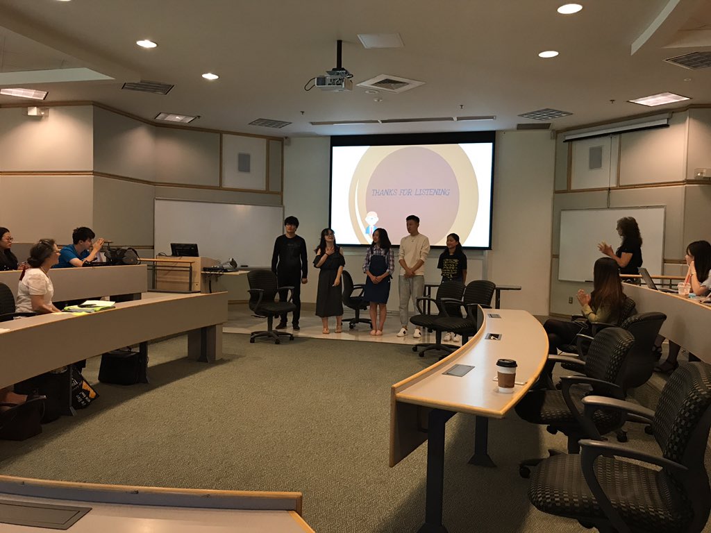 Julian_LEnfant's tweet photo. This presentation about #China &amp; #Canada- given in the form of a talk show.Very #creative. @smuhalifax @LearnEnglishSMU #BNU #BNUZ #Halifax https://t.co/t0cHHe2e7i