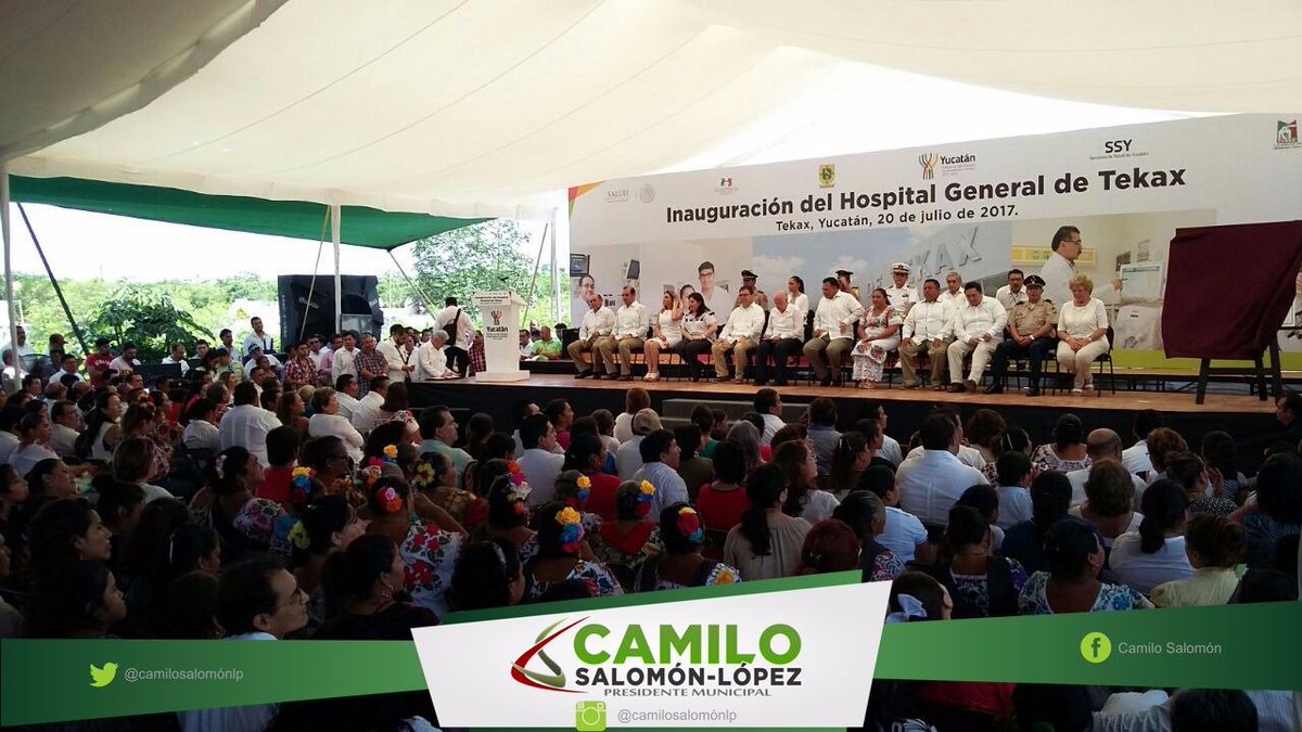 camilosalomonlp's tweet photo. Con la inauguración del Hospital General de Tekax, Yucatán sigue avanzando con rumbo fijo. Gracias Gobernador Rolando Zapata Bello! https://t.co/wZt9Cw1roi