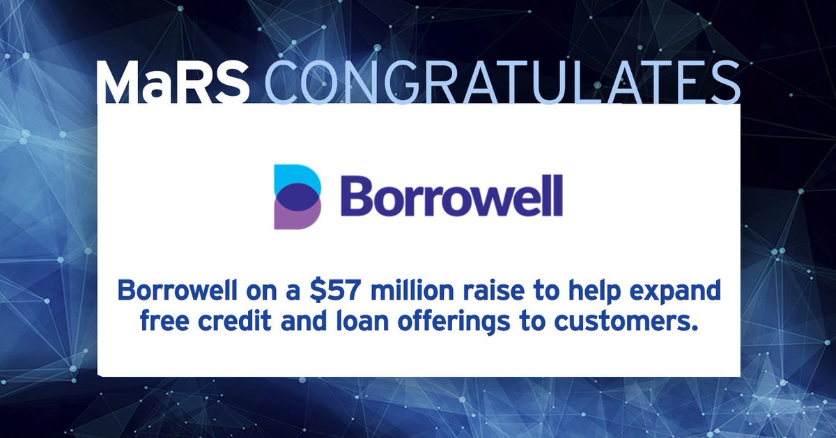 Big win for Canada's #fintech scene. Congrats <a href="/Borrowell/">Borrowell</a> on a $57 million raise! marsdd.it/2tNlgvN