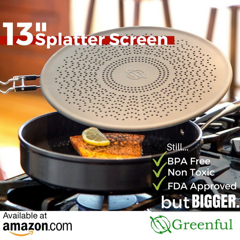 GreenfulLife's tweet photo. Check out our NEW 13" Splatter Screen in #Amazon. NOW AVAILABLE!  Click here: https://t.co/ArvzkJdoF8 #splatterscreen #kitchen #kitchentools https://t.co/HGum9iSbe0