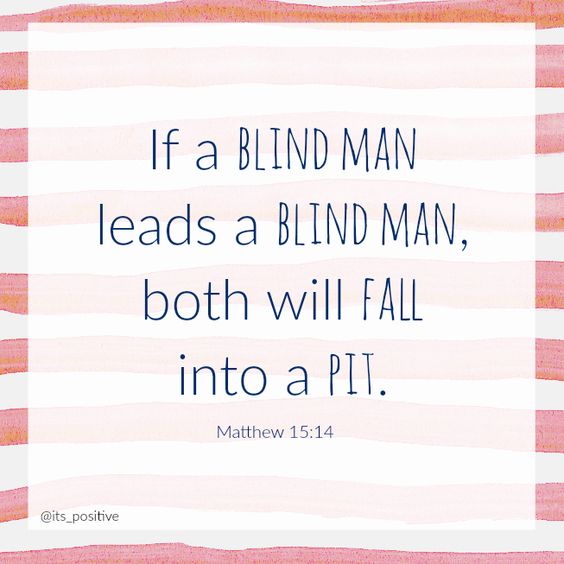 FinnBrokamp's tweet photo. If a blind man leads a blind man, both will fall into a pit #Mat15:14
#WhoIsLeadingYou #LetThereBeLight #NoLimitsMinistry #ReadingWithJoost https://t.co/KEqV6IC4bn