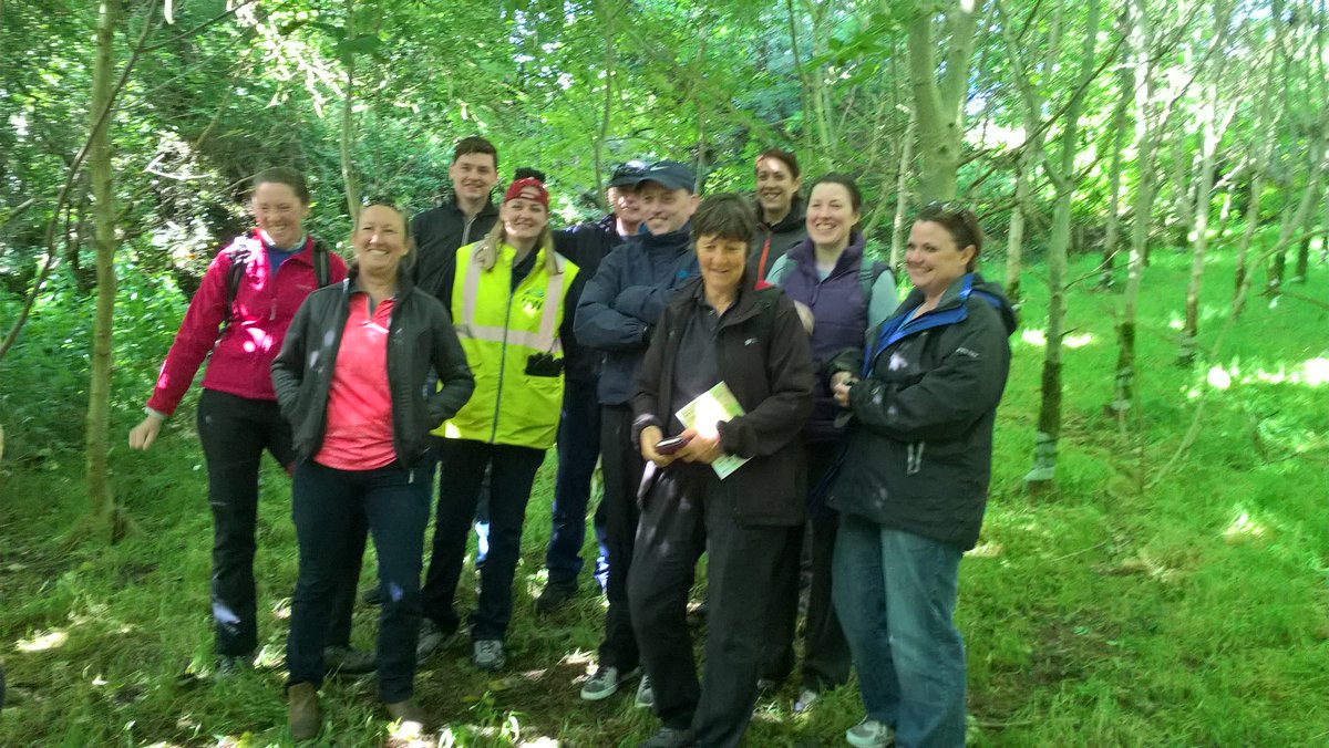 andynisbetfriel's tweet image. @niwnews staff volunteering at carnmoney hill with @BelfastHills removing tree guards &amp;amp; #brackenbashing