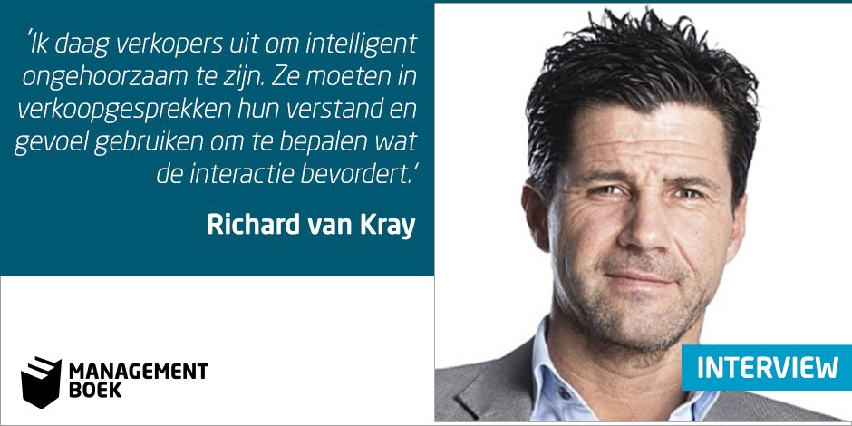 Mgtboeknl's tweet photo. Al bijna twee weken op 1! Lees ons #interview met @richardvankray over Sales vanuit je Hart > https://t.co/AmlFsOz87Q https://t.co/VB17m2rJG6