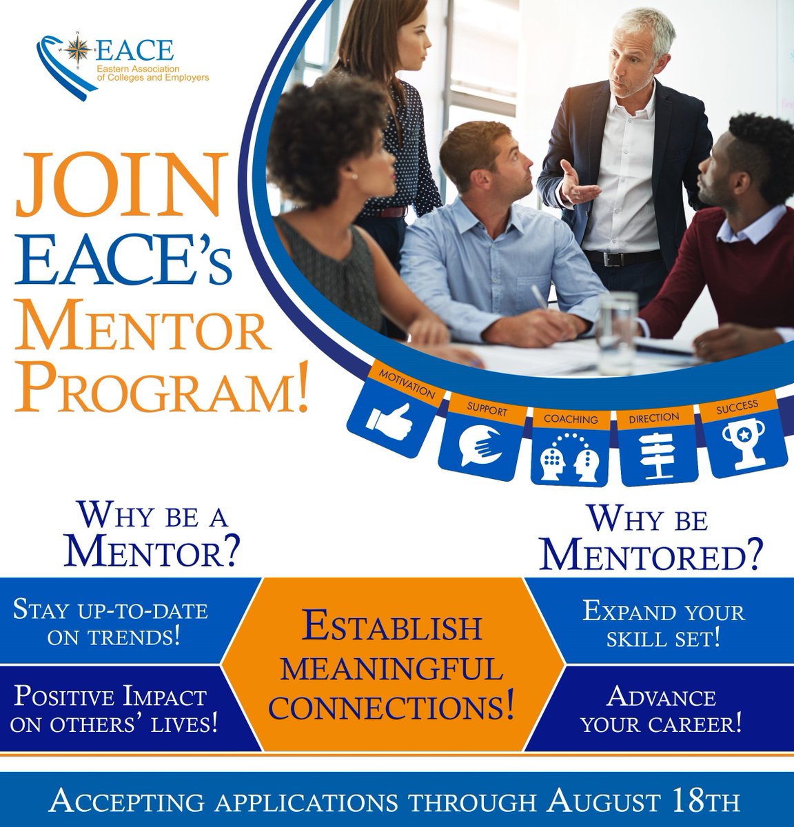 EACEPR's tweet photo. Looking for professional development and networking? Sign up for the #EACE Mentorship Program! Deadline 8/18 https://t.co/mHL6Wjn7nj https://t.co/51gevjtORQ