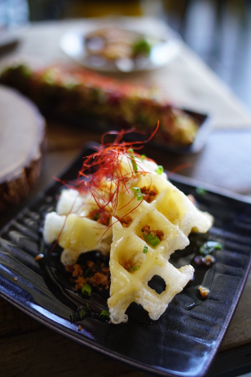 New #izakaya dish for this Summer.  "Moffle Truffle" 🥓🧀 #FoodieFriday #f52gram #FridayFeeling #yuzuchicago #TheKitchen #foodfeast #nomnom