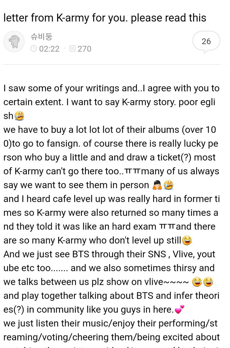 flskskcndhk's tweet photo. "THATS WHY WE CALL U INTERNATIONAL LOVELIES"
"WE WILL ALWAYS EMAIL BIGHIT ABOUT THIS ISSUE" "SORRY FOR BAD ENGLISH"

K-ARMYs ARE SO KIND ㅠ.ㅠ https://t.co/hSxOFjS8Hq