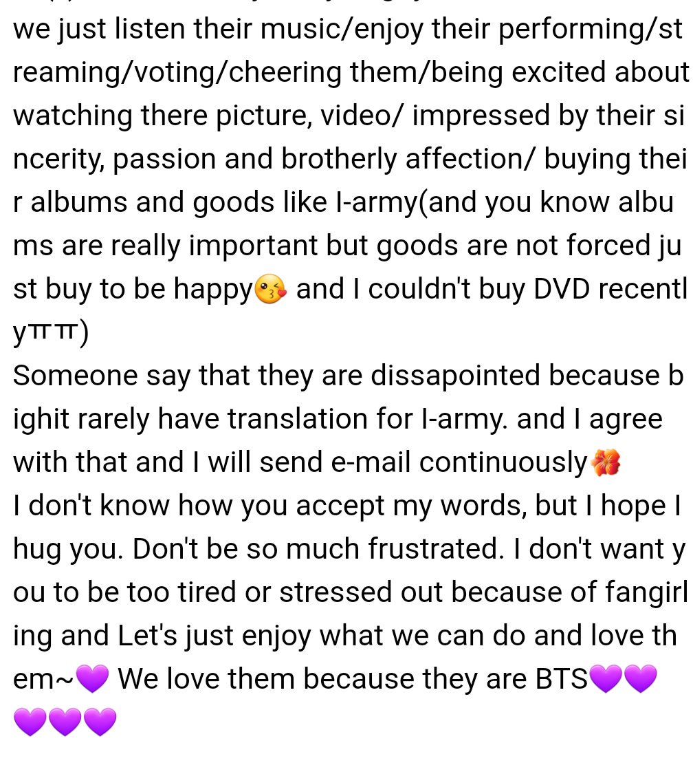 flskskcndhk's tweet photo. "THATS WHY WE CALL U INTERNATIONAL LOVELIES"
"WE WILL ALWAYS EMAIL BIGHIT ABOUT THIS ISSUE" "SORRY FOR BAD ENGLISH"

K-ARMYs ARE SO KIND ㅠ.ㅠ https://t.co/hSxOFjS8Hq