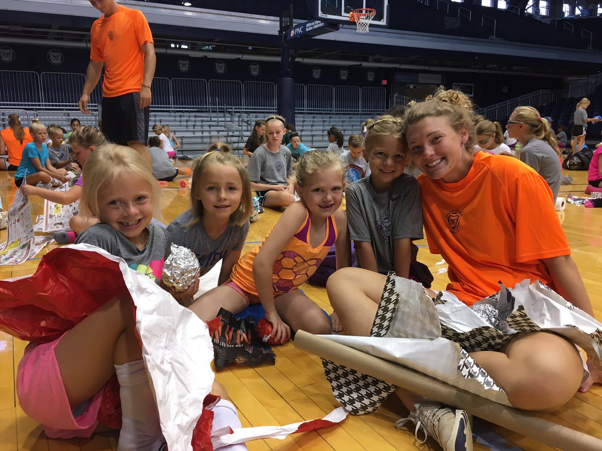 BUSoccerCamp's tweet photo. We had a great morning doing a @makeyourownball event! Our campers learned about thankfulness, perspective and giving back! https://t.co/5FdKc6aGYn