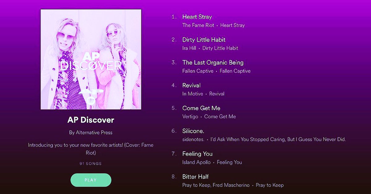 PrayToKeep's tweet photo. Thanks to everyone that checked us out (#8) on this weeks @AltPress "AP Discover" playlist on @Spotify #NewMusicFriday #PrayToKeep https://t.co/b2eeSW2xeM