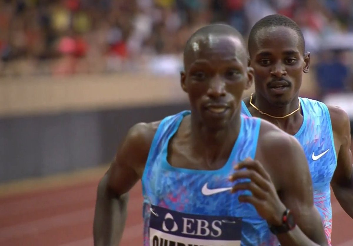 FloTrack's tweet photo. Manangoi runs around Cheruiyot for the win, 3:28.80 world lead! #MonacoDL https://t.co/X22YWubzbr https://t.co/qIRLrl49pH