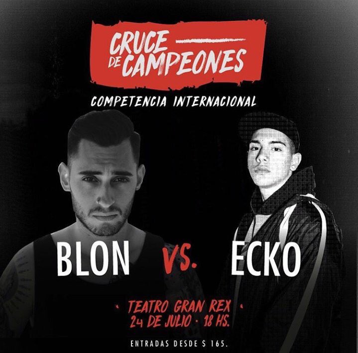 LaGallerap's tweet photo. ¡Blon 🇪🇸 Vs 🇦🇷 Ecko!
(24/Julio/2017)
#CruceDeCampeones https://t.co/UqiANEQpCn