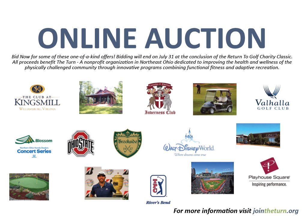 JoinTheTurn's tweet photo. Don’t miss out on Golf at Inverness, Ohio State/Michigan Tickets, or a backyard putting green! Bid now! https://t.co/voYy9eiZfO https://t.co/PCFWCn3R2T