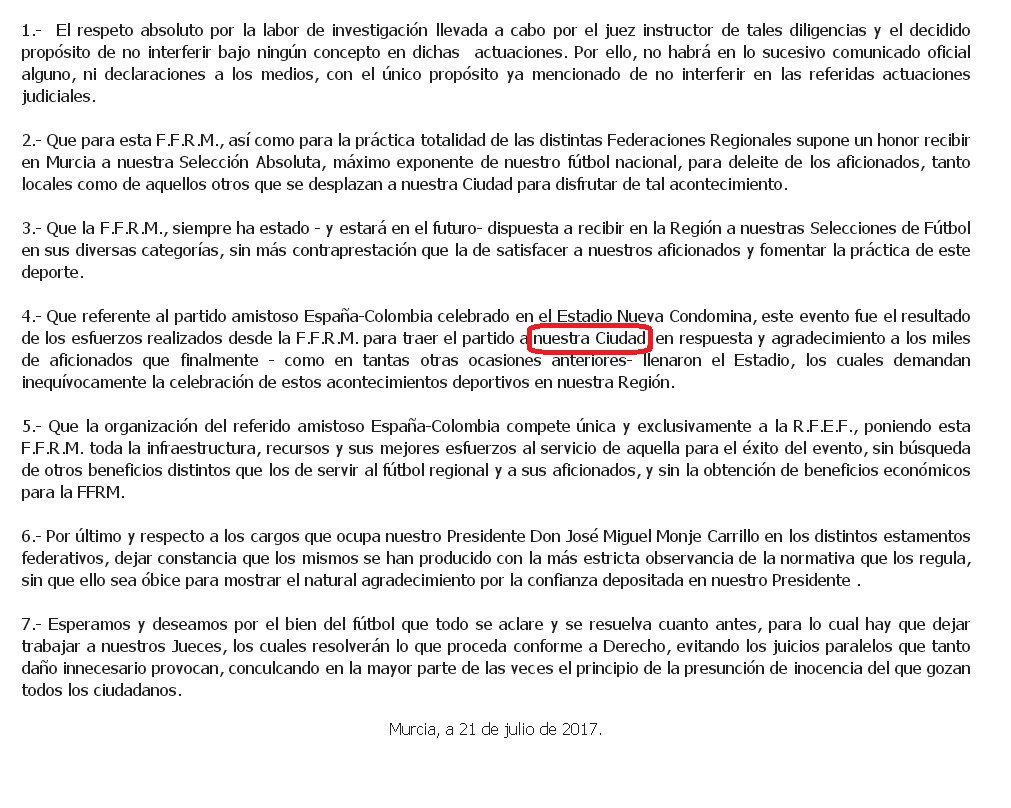 RicardoGS85's tweet photo. El subconsciente: para la @ffrm_es "nuestra Ciudad" es Murcia... no hay más preguntas señoría https://t.co/LHbqrMFT2p