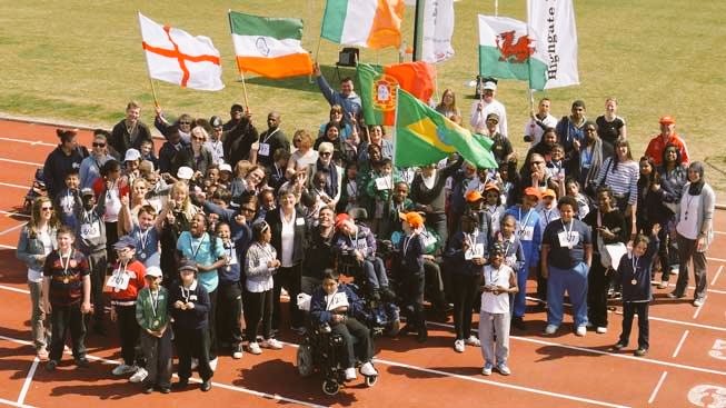 HighgateHarrier's tweet photo. Congrats to all at our disability athletics day &amp; check out our @ParaAthletics flag salute!

Thanks to @TmPersonalBest &amp; @MayorofLondon https://t.co/ViI152N7fZ