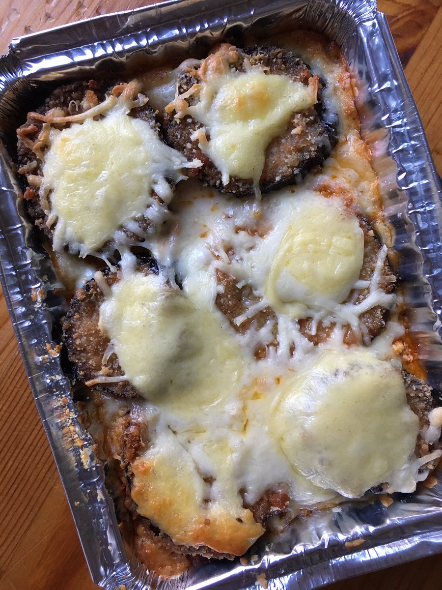 swamprabbitcafe's tweet photo. EGGPLANT PARMESAN is here from the #SwampKitchen! Made with organic eggplant from @biowayfarm, it's #glutenfree https://t.co/s7Jzq5fNaK