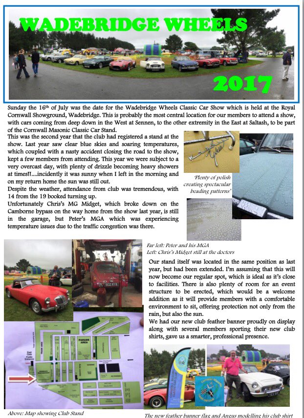 MasonsCelticCC's tweet photo. Cornwall Masonic Classic Car Club at Wadebridge Wheels on Sunday 16th https://t.co/m711Ww9Phv