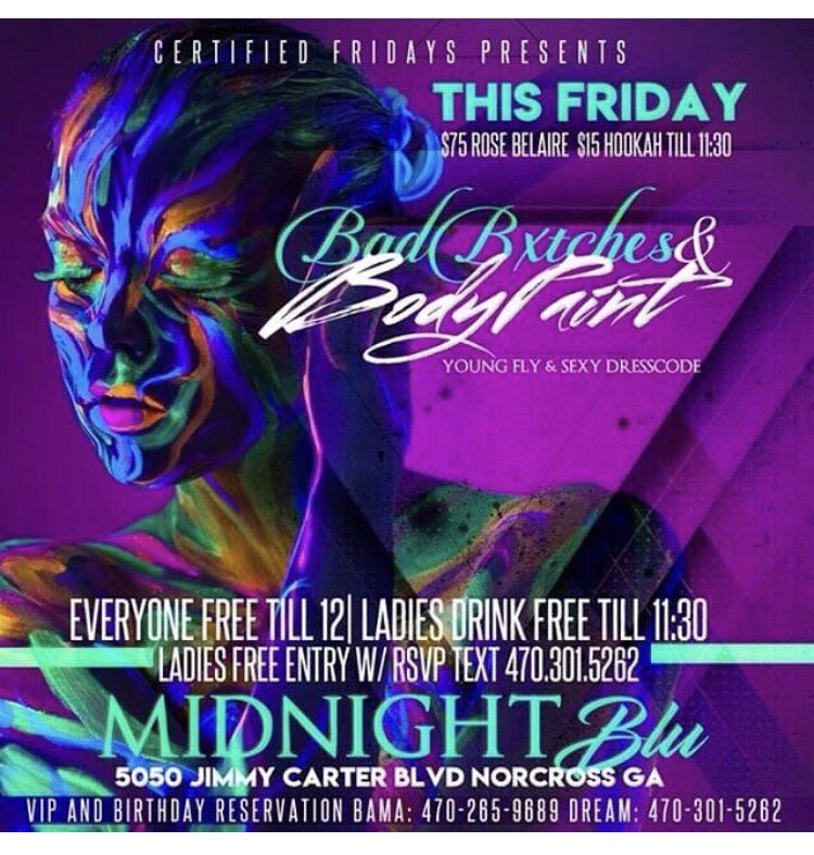 ColdBluTink's tweet photo. #BadBxtchesAndBodyPaint Tonight At #MidnightBlu 🎥🎨! Everyone FREE Til 12 🔥🔥 Come Party Wit Me Tonight 💙💙💙 https://t.co/QopUqjgRis