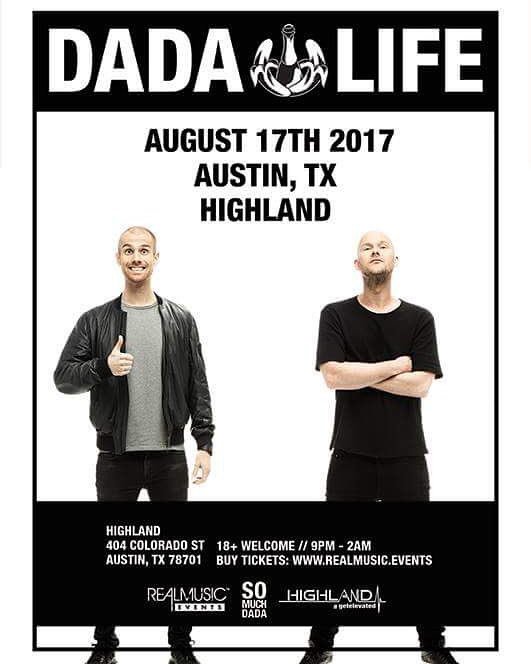 Austin RT for a chance to win 2 tickets to <a href="/dadalife/">Dada Life</a>! 

🍾 Must be following 
<a href="/RealMusicEvents/">RealMusic Events</a> 
<a href="/TexasEDMFamily/">TEXAS EDM FAMILY</a> 
🍌 Ends 8/17