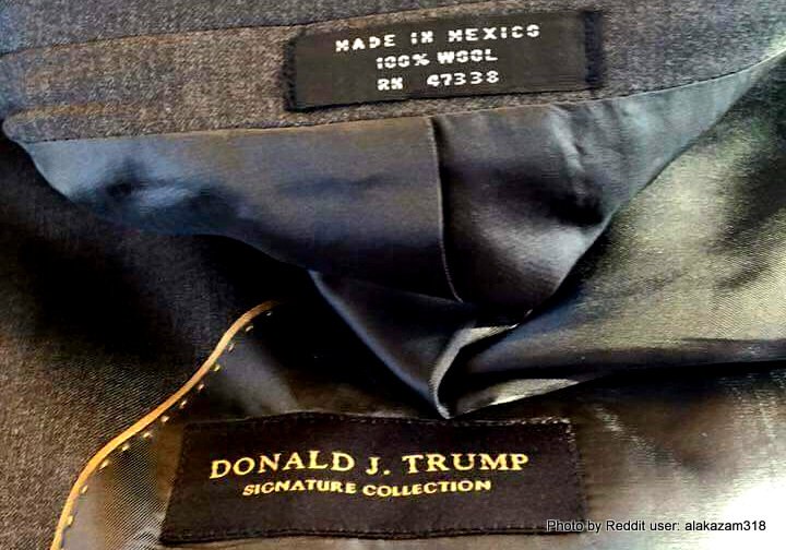 democraticmong1's tweet photo. @realDonaldTrump @WhiteHouse #PrettyMuchAmerica #Hypocrite #TrumpMadeInMexico https://t.co/qYOrrPDelw