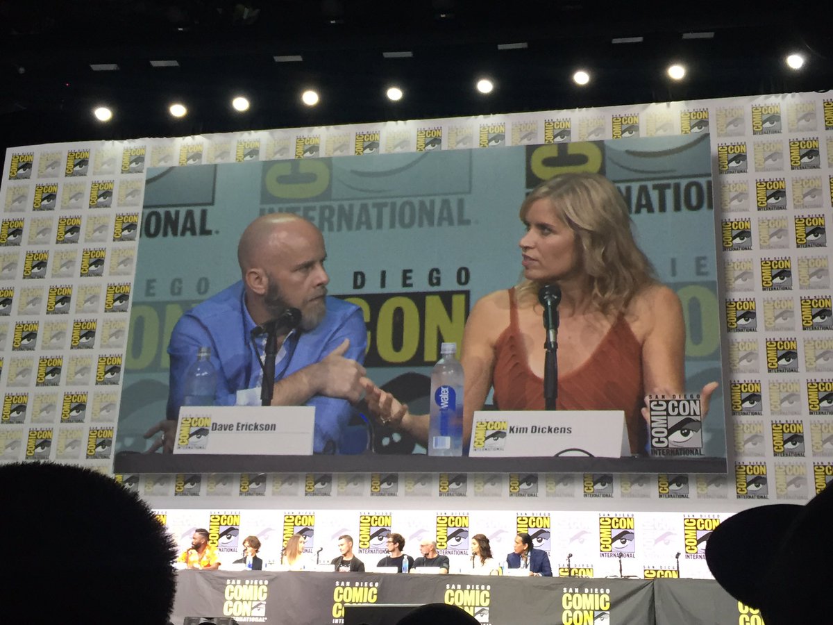 "At the end of the day it was about surviving and protecting the people she loved." - <a href="/KimDickens/">Kim Dickens</a> #FearTWD #SDCC