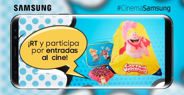 SamsungChile's tweet photo. ¡RT para participar por entradas al cine en familia y regalos de "Las Aventuras del #CapitánCalzoncillos"! #CinemaSamsung https://t.co/dF0WzNfPLf