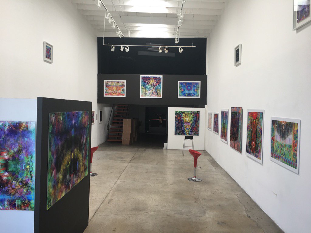 SteveHinkey's tweet photo. One of 3 rooms for art opening tomorrow, 22nd, Bergamot Station!!! Party 4-8++. Come share some cheer! Love!! https://t.co/oweGea3y51