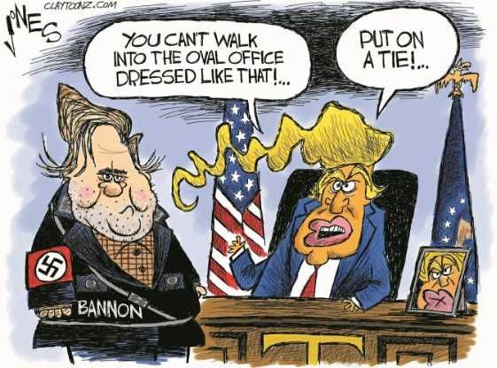 Sams1stDaughter's tweet photo. I'll tweet about this every day until "president" Bannon is out of OUR White House @realDonaldTrump! #NoTraitors #NoBannon #RealPatriots https://t.co/NBBQ6axsyq