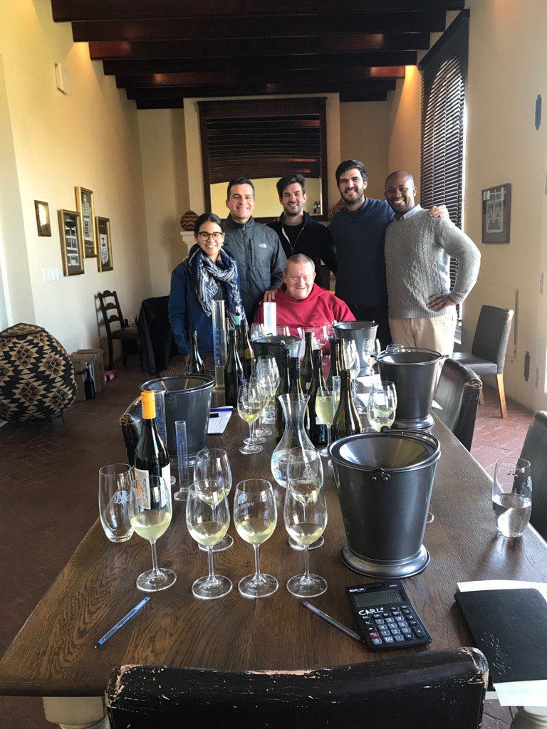 AllanMullinsCWM's tweet photo. With @DMZwine team blending a new @WOOLWORTHS_SA DMZ Chardonnay. on Woolies shelves in October https://t.co/SVLArb9gko