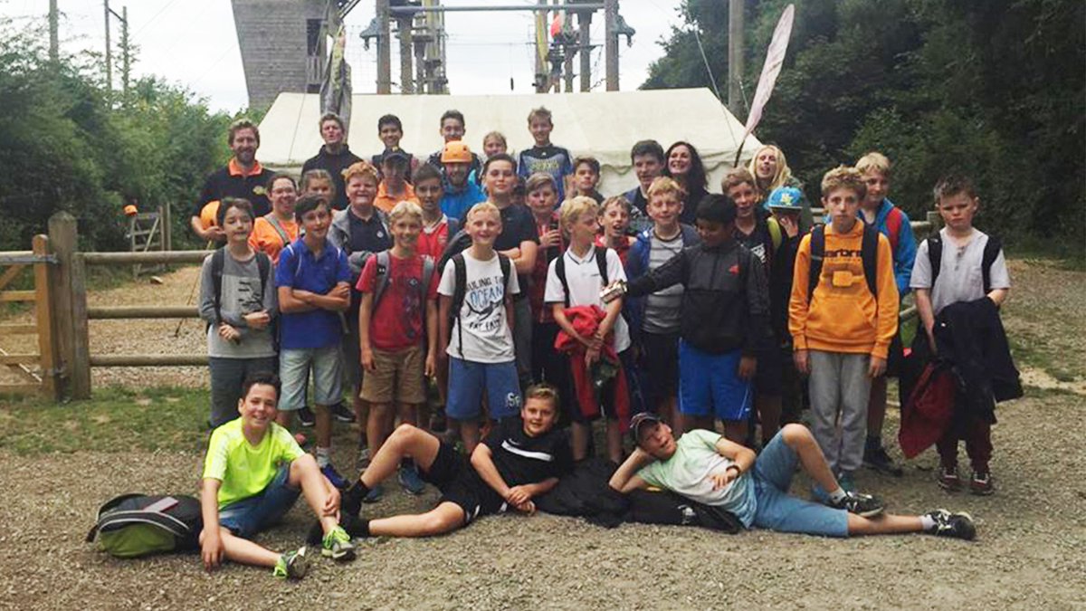 VACjersey's tweet photo. Great week with @victoriacollege for Activities Week... now for the Summer Holidays! #Summer #adventure #creepyvalley #JerseyCI #zipwires https://t.co/GXNx1IVCXz