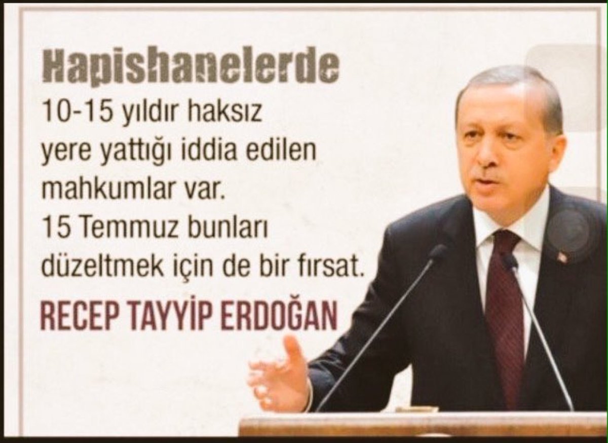 Neslihanmelek5's tweet photo. #AdliMahkumaÖzgürlük @RT_Erdogan verlen sözleri biz unutmadık sevndirin artık aileleri pedofili ve terör hariç 188de dahil ceza indrmi istyr https://t.co/ndEzSQMiwC