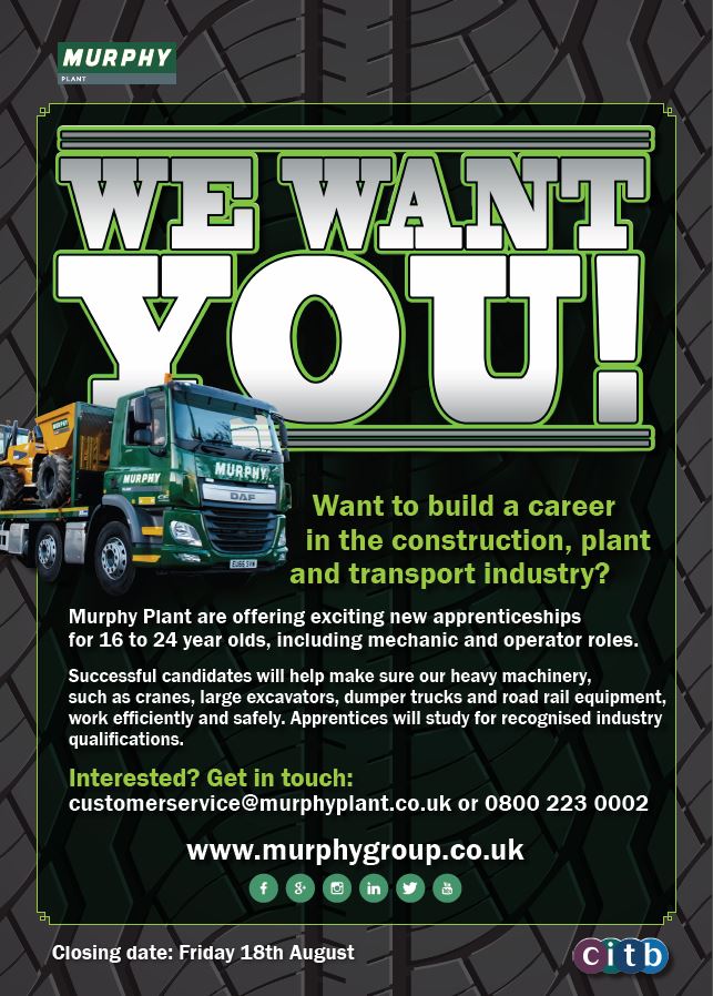 We're looking for #apprentices in our plant team! Get in touch! #Construction #Engineering #London #constructionworker