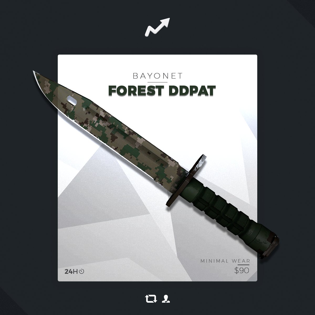 skinupgg's tweet image. 🌲 BAYONET FOREST DDPAT
DAILY GIVEAWAY

TO ENTER
➡️ RETWEET &amp;amp; FOLLOW
and visit AWP MEDUSA GIVEAWAY
➡️ bit.ly/medusaaa

GOOD LUCK💞