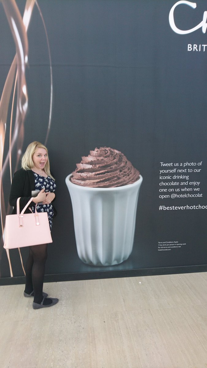 Hazlol's tweet photo. @HotelChocolat so So excited for this cafe! No more traveling to Liverpool for the #besteverhotchocolate https://t.co/Jgz9GyRf9A