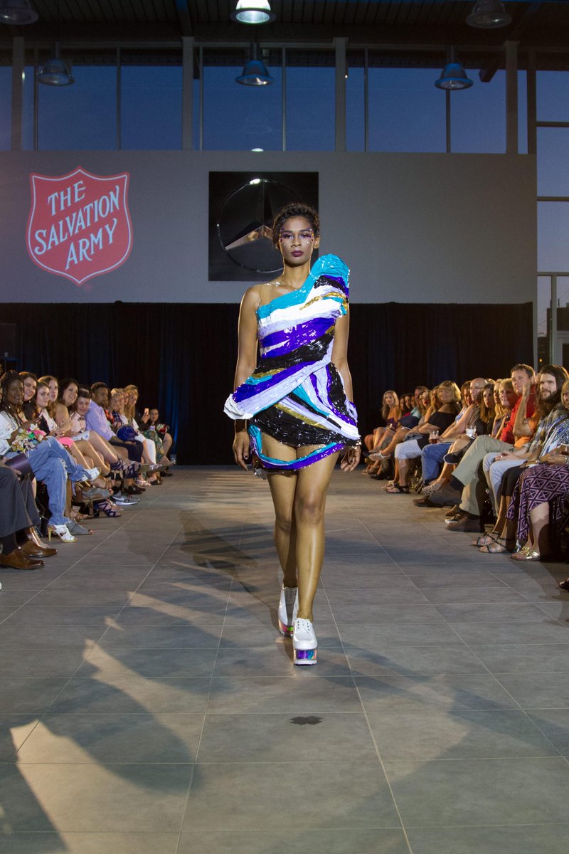 EchelonSTL's tweet photo. Sneak peek from #garbagebaggala 2017!! #stlfashion #SalvationArmy #ducktape @rmcphotographs @SalArmySTL @AllieCoreyKSDK #STL #StLouis https://t.co/3Ch7oDxOiZ
