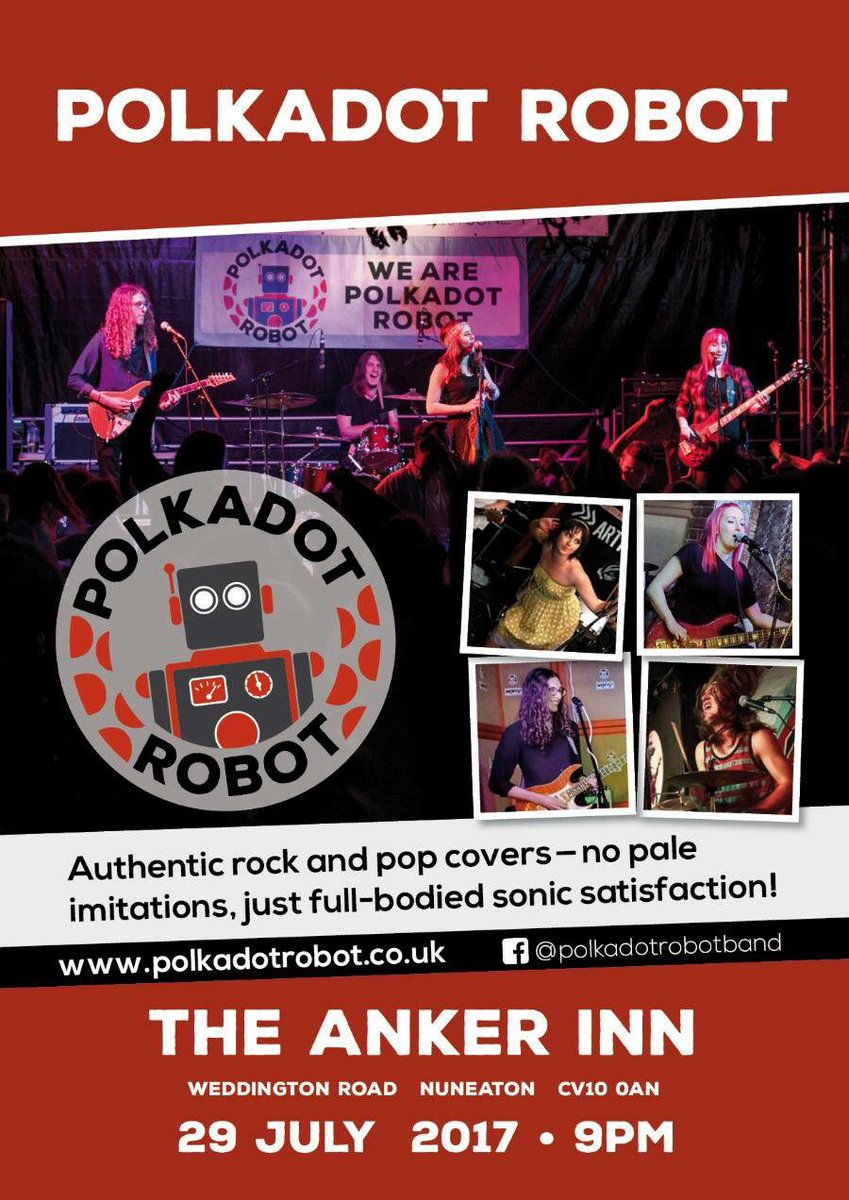 Well excited for our first outing at The Anker! 9pm Saturday 29th July! #NuneatonHour #warwickshirehour #keepmusiclive  #partyband