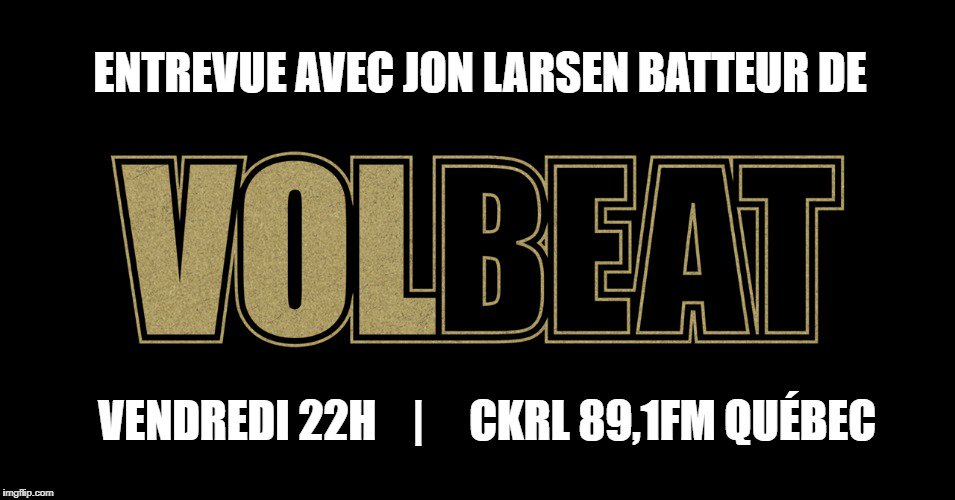 dvmetal's tweet photo. Ce soir 22h @CKRL891 #Entrevue avec @VOLBEAT + retour sur le #FEQ2017 + on joue des tunes de Linkin Park live @FestivalEteQc en 2008. https://t.co/Di2PZQpZE1