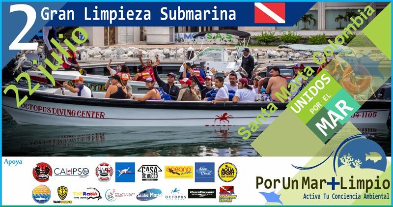 INDETURSMR's tweet photo. Resaltamos el apoyo de los centros y asociación de buzos para la organización  de la 2 limpieza Submarina #AcuerdoDrummond @SantaMartaDTCH https://t.co/Q2vMqgL93q