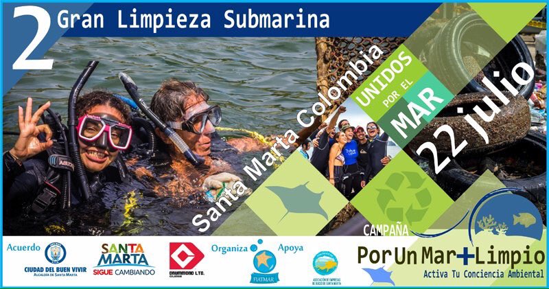 INDETURSMR's tweet photo. Resaltamos el apoyo de los centros y asociación de buzos para la organización  de la 2 limpieza Submarina #AcuerdoDrummond @SantaMartaDTCH https://t.co/Q2vMqgL93q