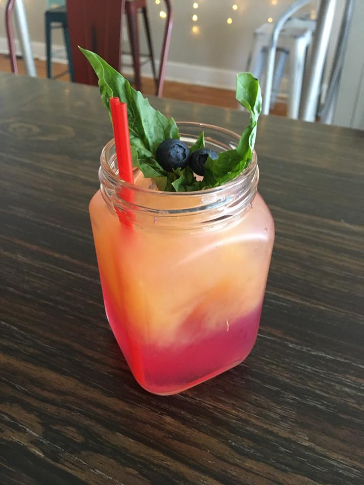 PitchStreet's tweet photo. Can't wait to try The Mockingbird Lounge's #margwar samples: smokey margarita, cucumber-jalapeno and this blueberry-basil beauty! https://t.co/TTadBfd2GH