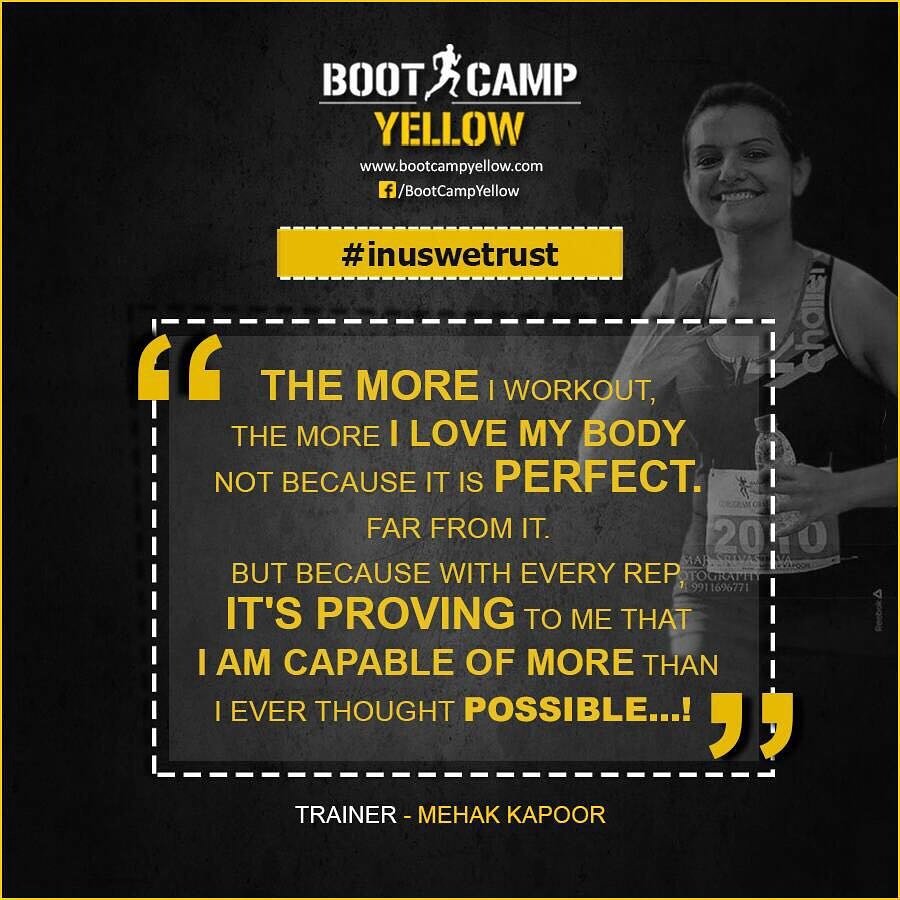 MehakKhanna99's tweet photo. It is a mix of pleasure n honor to work in d Largest outdoor fitness community in Delhi/NCR #bootcampyellow  #inuswetrust  #mehakmotivation https://t.co/MUV9l1mwJ4