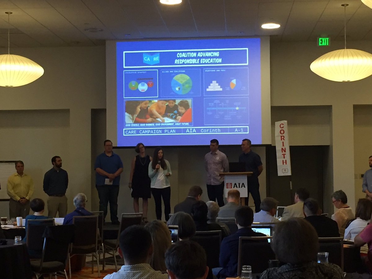 AIA_Advocacy's tweet photo. Team Corinth starts as the first team to show their legislative plan to the SpeakUp panel of judges #AIASU17 https://t.co/pJgGtUZJre
