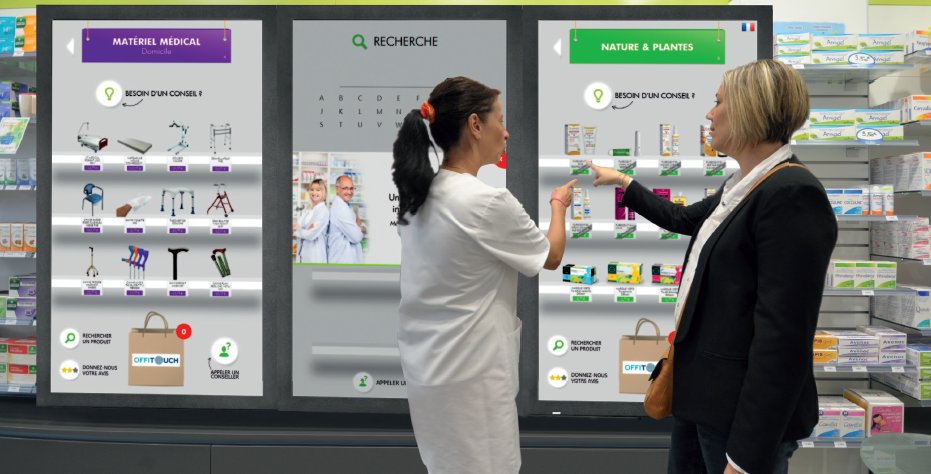 Pharmagest's tweet photo. "Des rayons plein les écrans" - bel article sur la #digitalisation de la #pharmacie dans @PharmaciendeF #offitouch https://t.co/y2dCGfODP7 https://t.co/geAM8LQoCY