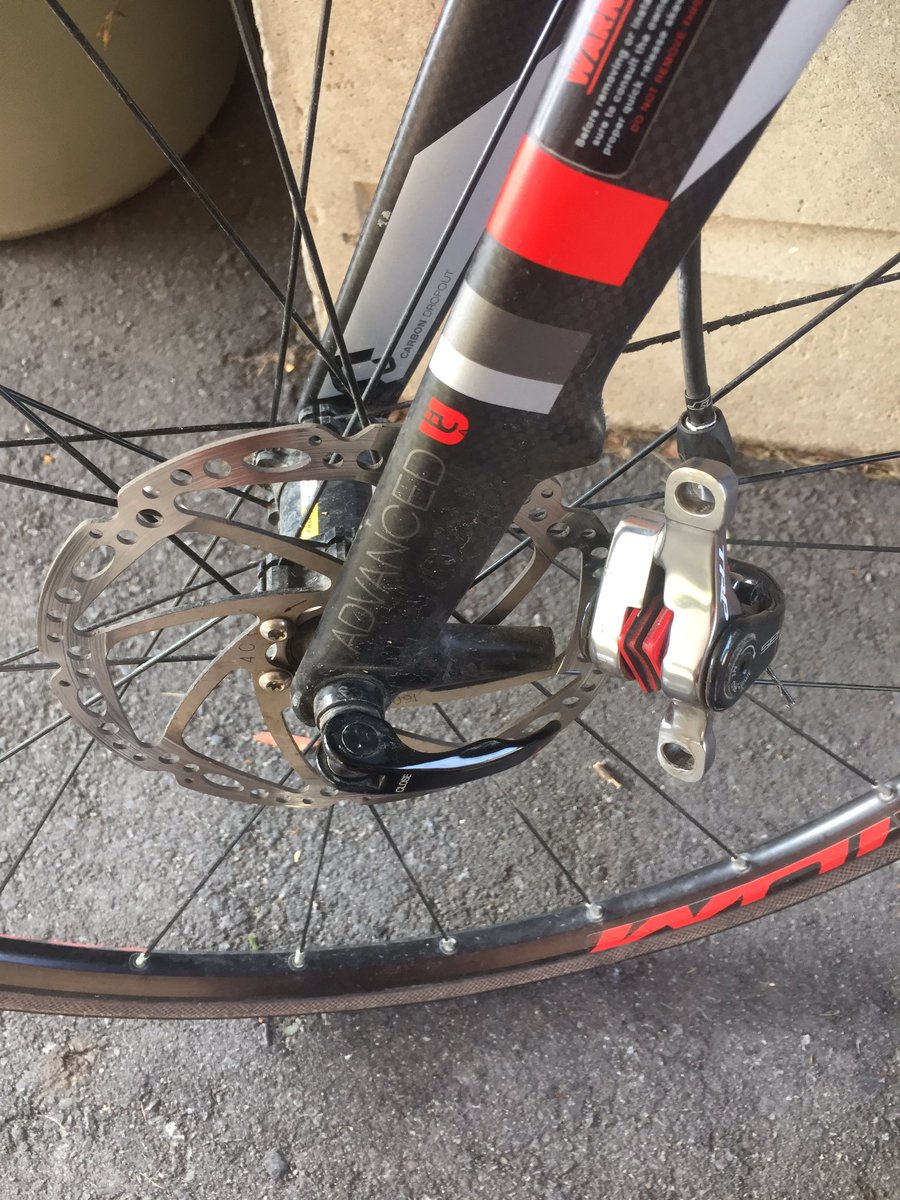 ChazGorman's tweet photo. Disc break pads changed. Should've done that sooner. All set for @subprojects #EB140. Lookin forward to picking up my @CAT5GEAR #stuporcross https://t.co/deiusgBiC6