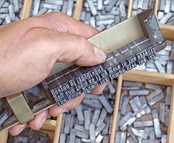 Printing terms in common parlance
The compositor gets it  wrong
This is where the phrase comes from. "To get the wrong end of the stick"