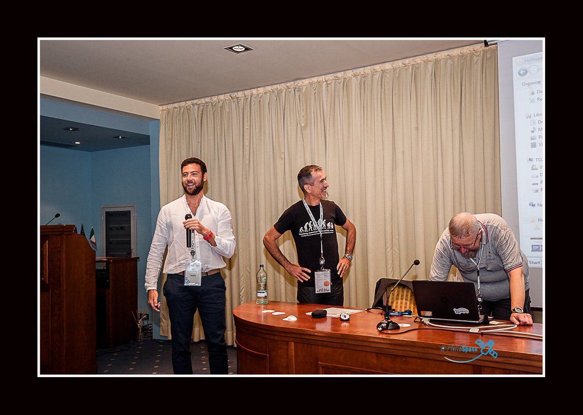 iStarterItaly's tweet photo. #HelloSpace contest #innovationculture #disruptiveprojects. @ngarelli , our President, and @SirGastro, our EP, speakers of the first day. https://t.co/ujpzsDTepG