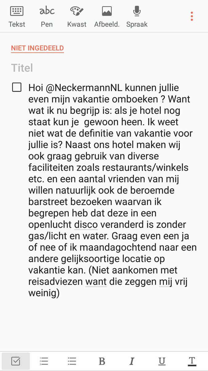 Hoi <a href="/NeckermannNL/">Neckermann Reizen</a> zie bijgestuurde tekst: