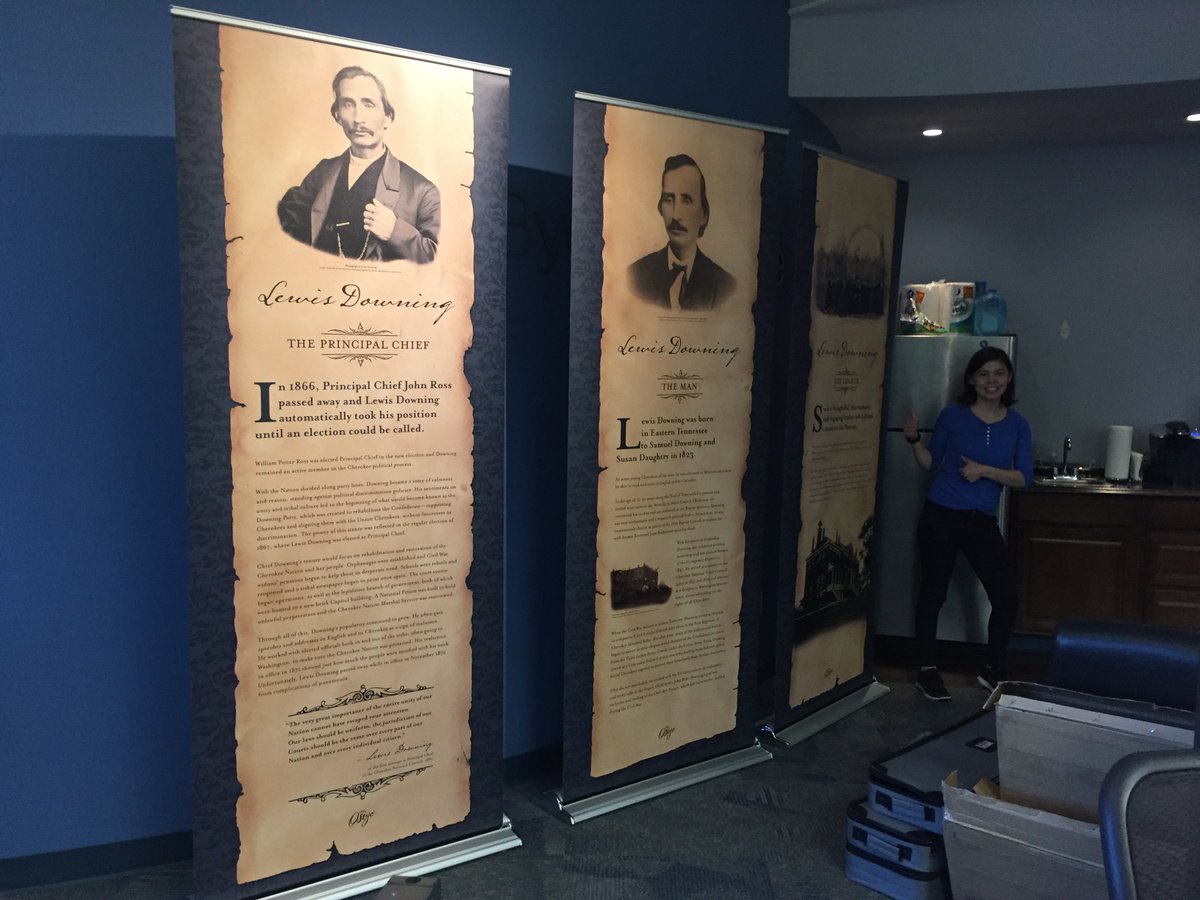 ByersCreative's tweet photo. #ByersCreative Lexi did a great job with these John Ross Museum banners for our client, Cherokee Cultural Tourism! https://t.co/QepStFZmik