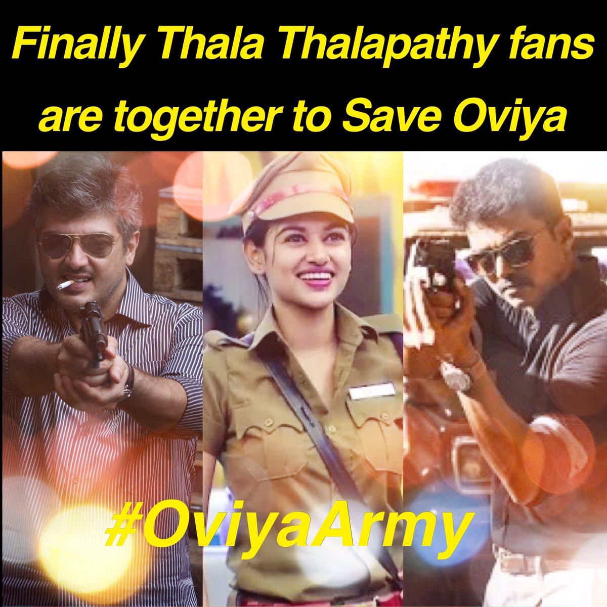 vigneshhari1's tweet photo. #Divided By #Rivalry !
#United By #Oviya ❤
#ThalaThalapathy Fans !! 💪
#SaveOviya #OviyaArmy #Oviya https://t.co/0kULksv9fH
